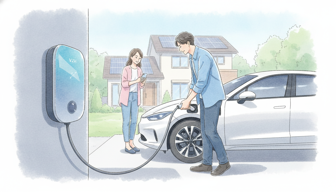 V2Hと電気自動車の補助金を組み合わせた実例シミュレーション